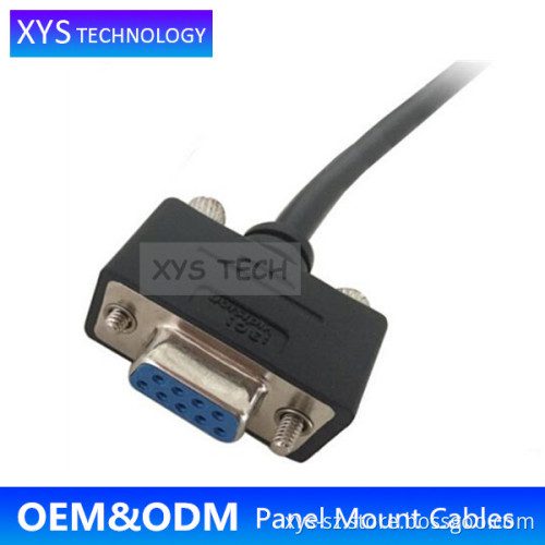 XYS TECH Short Connector DB9 male to female Panel Mount Cable/
